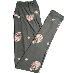 New  LuLaRoe Green And White Leggings With Leprechauns Size OS (W 2-10) NWOT